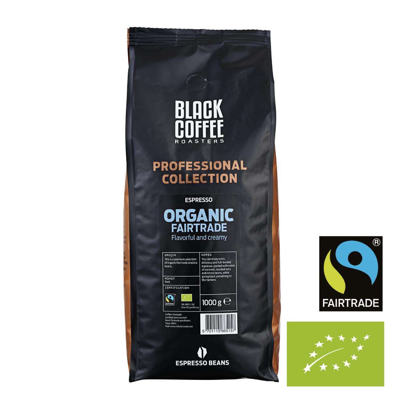 Black Coffee Roasters Organic Fairtrade Espresso Hele Bønner