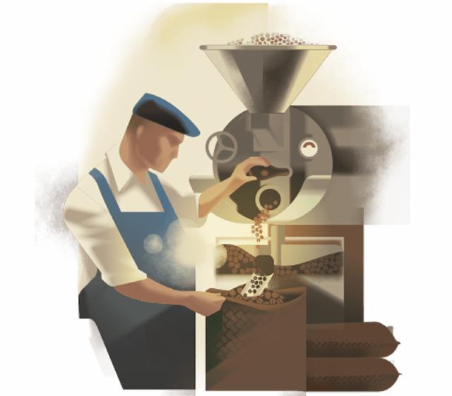 Christgau kaffe bliver lysristet i risteriet